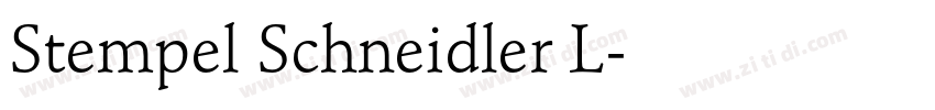 Stempel Schneidler L字体转换